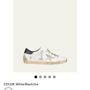 Golden Goose White and Black Sneakers